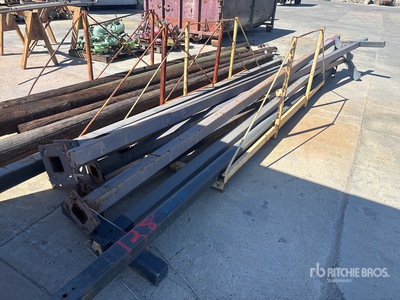 Pallet Rack Of 9 Metal Light Poles Divers
