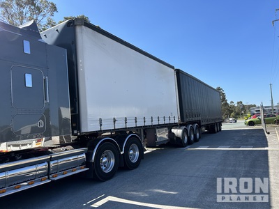 2018 Vawdrey Tri/A B-Double Lead Curtain Side Trailer