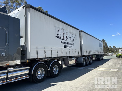 2018 Vawdrey Tri/A B-Double Combination Curtain Side Trailer