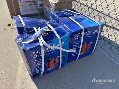 Quantity of (4) 2024 Powertek 20T lifter 20 Ton Air Bottle Wagenheber (Unused)