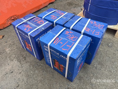 Quantity of (4) 2024 Powertek 20T lifter Qty(4) 20 Ton Air Bottle Jack (Unused)