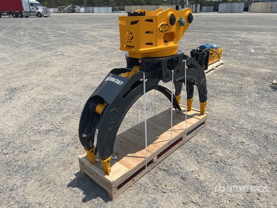 2025 JW JW04G Q/C Rotating Grappin de pelleteuse - Fits 4 - 7 Ton (Unused)