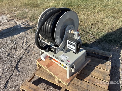 Metered 50 ft Diesel Fuel Reel w/12 Volt Pump (Unused)