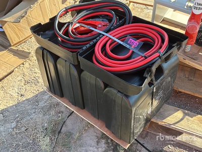 Quantity of (5) 25 ft Booster Cables (Unused)