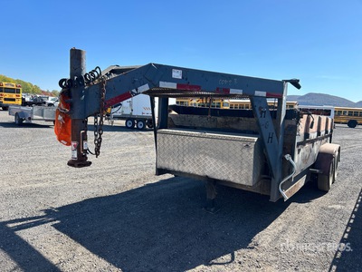 2009 H & H DG14 14 ft T/A Gooseneck Dump Utility Trailer