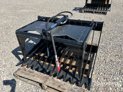 44 in Mini (1) Grapple Bucket, (1) Skid Steer Bucket (Unused)
