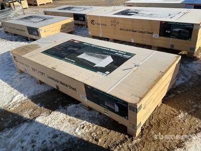 2025 KJ K2512 12 ft x 25 ft Metal Livestock Shelter (Unused)