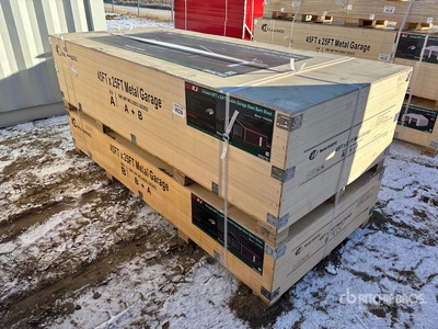 2025 KJ K4525G x 45 ft x 25 ft Double Metal Garage (Unused)