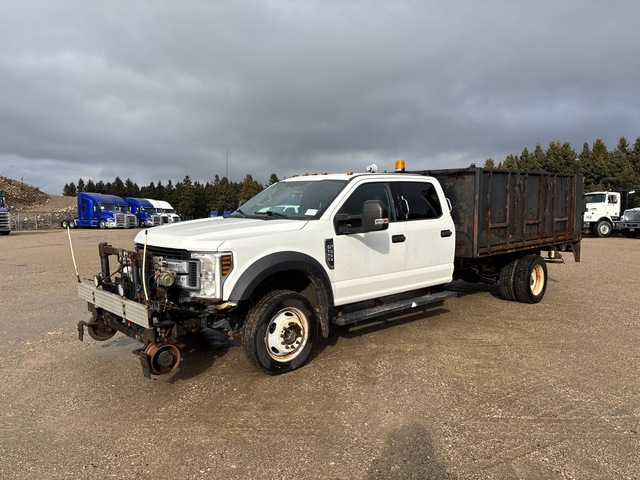 2019 FORD F550 XLT 4x4 Crew Cab Hi-Rail Flatbed Truck