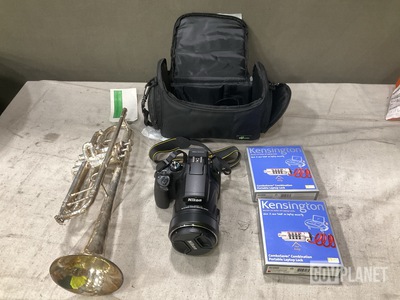 (1) Digital Camera, (20) Portable Laptop Locks & Assorted Items