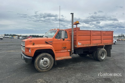 1992 Ford F600 4x2 Flatbed Dump Truck