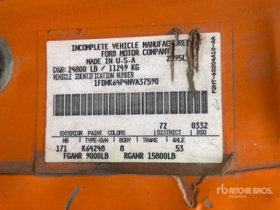 1992 Ford F600 S/A Dump Truck