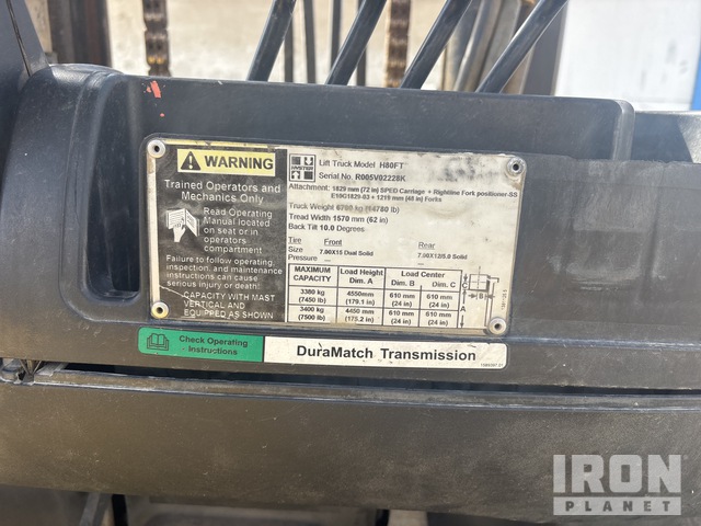 MONTACARGAS 2012 HYSTER H80FT