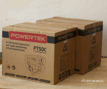 Quantity of (2) 2024 Powertek PT50C Waterpomp (Unused)