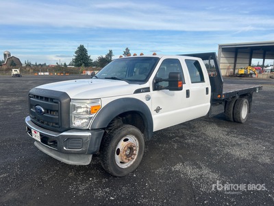 2013 Ford F-450 XL 4x4 Crew Cab Flatbed Truck