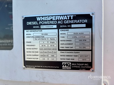 2020 Multiquip DCA45SSIU4F Generator Set