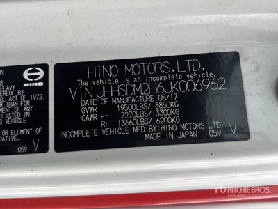 2018 Hino 740 4x2 Van Truck