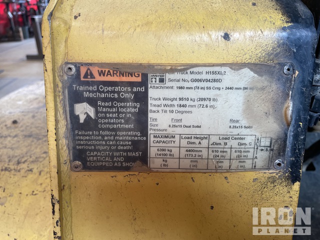 MONTACARGAS 2006 HYSTER H155XL