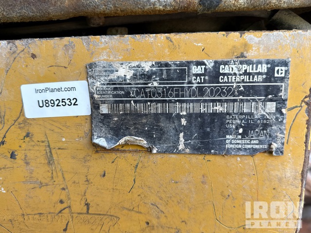 EXCAVADORA 2018 CATERPILLAR 316FL