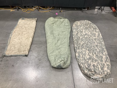 (9) Poncho Liners, (8) Bivy Covers, (14) Sleeping Bags & Assorted Items
