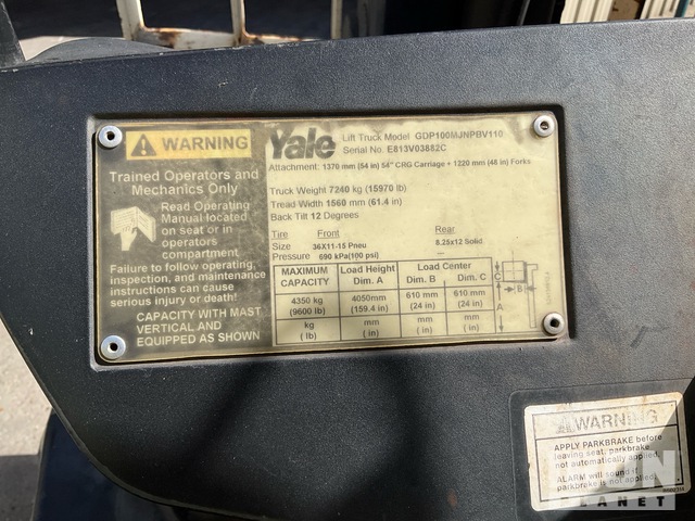 MONTACARGAS 2006 YALE GDP100FSMRT