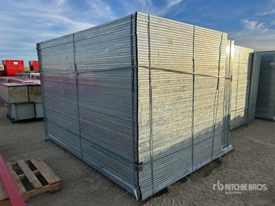Quantity of (90) 10 ft x 6 ft Galvanized Temporary 10 ft x 6 ft Galvanized Site Fence (Unused)
