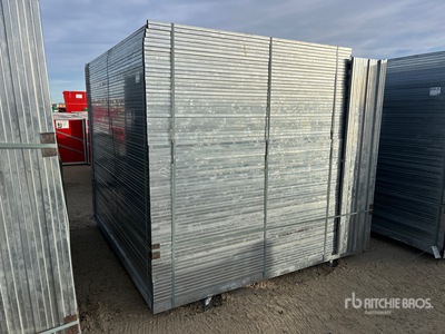 Quantity of (90) 10 ft x 6 ft Galvanized Temporary 10 ft x 6 ft Galvanized Site Fence (Unused)