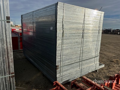 Quantity of (90) 10 ft Galvanized Temporary 10 ft x 6 ft Galvanized Site Fence (Unused)