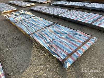 Quantity of (100) Sheets Galvalume Steel Roofing (Unused)