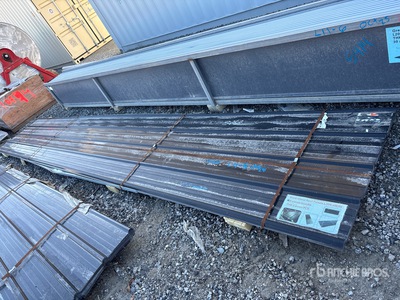 Quantity of (20) 20 ft x 3 ft Black Metal Roof Panels (Unused)
