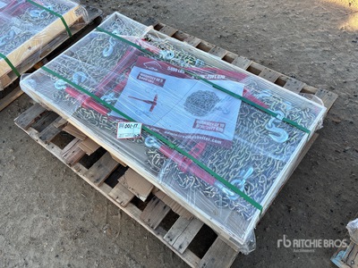 Quantity of (5) 2025 Suihe BC-5400 5400 lb Ratchet Binders & (10) 20 ft Chains (Unused)
