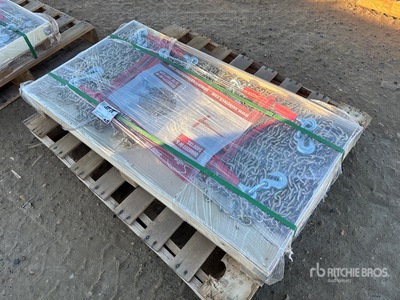 Quantity of (5) 2025 Suihe BC-5400 5400 lb Ratchet Binders & (10) 20 ft Chains (Unused)