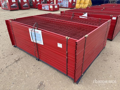 Quantity of (30) Canex 7 ft 6 in x 5 ft 10 in Powder Coated Bauzaun