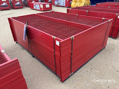 Quantity of (30) Canex 7 ft 6 in x 5 ft 10 in Powder Coated Bauzaun (Unused)