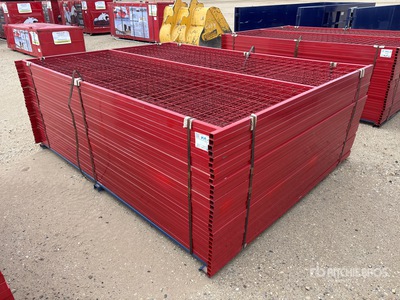 Quantity of (30) Canex 7 ft 6 in x 5 ft 10 in Powder Coated Bauzaun (Unused)
