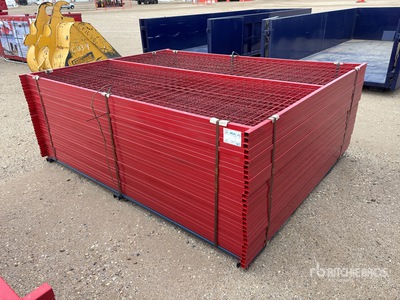 Quantity of (30) Canex 7 ft 6 in x 5 ft 10 in Powder Coated Bauzaun (Unused)