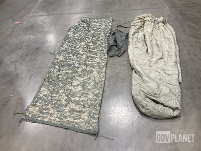 (48) Sleeping Bags, (41) Wet Weather Poncho Liners & Assorted Items