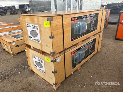 Quantity of (2) TMG MS2630 26' x 30' Metal Garage Shed (Unused)