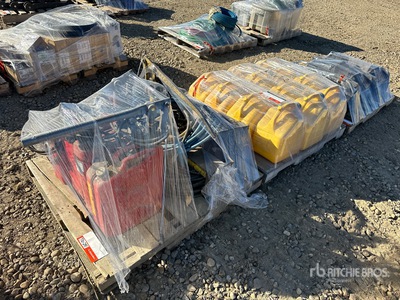Quantity of (3) Pallets of Fuel Cans And Manual Transfer Pump