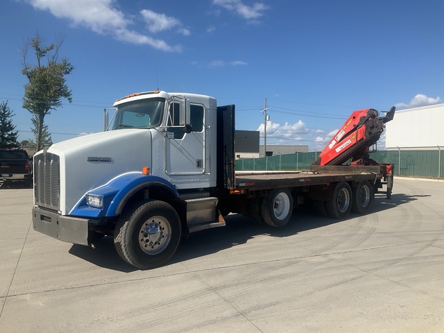 Palfinger PK24001 Knuckle Boom on 1999 Kenworth T-800 8x4 Flatbed Truck with Crane Palfinger PK24001 Knuckle Boom on 1999 Kenworth T-800 8x4 Flatbed Truck with Crane