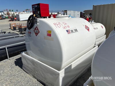 2025 AM Tank 1000 1000 gal Skid Mounted Steel Fuel Tank