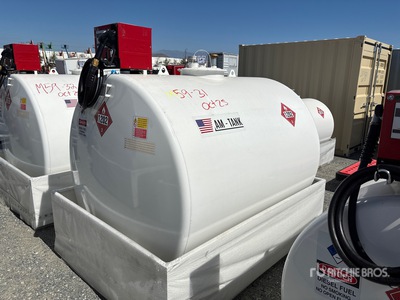 2025 AM Tank 1000 1000 gal Skid Mounted Steel Fuel Tank