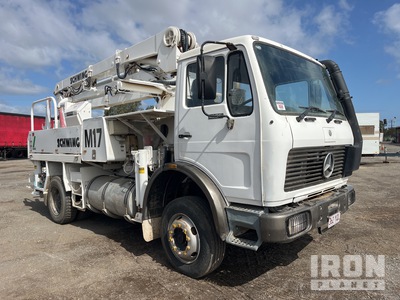 Schwing M17 on 1989 Mercedes-Benz 1625S 4x2 Concrete Pump Truck