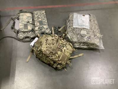 (50) Hydration System Carriers, (6) Large Field Pack Sets & Assorted Items