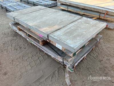 Quantity of (94) 14 GA 48 in x 96 in Galvanized Steel Sheets (9870 lbs)