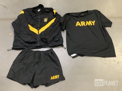 (96) Physical Fitness Uniform Jackets, (474) Athlete’s T-Shirts & Assorted Items