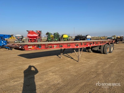 1990 Fruehauf 36 ft T/A Flatbed Oilfield Trailer