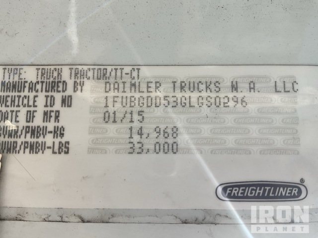 CAMIóN 2016 FREIGHTLINER