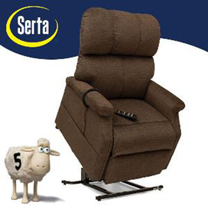Serta Perfect Comfort Infinite Position Dual Motor Lift Chair Power Lay Flat Recliner