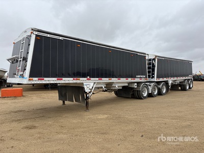 2012 Lode King 28 ft Tri/A Super B-Train Lead Belly Grain Trailer